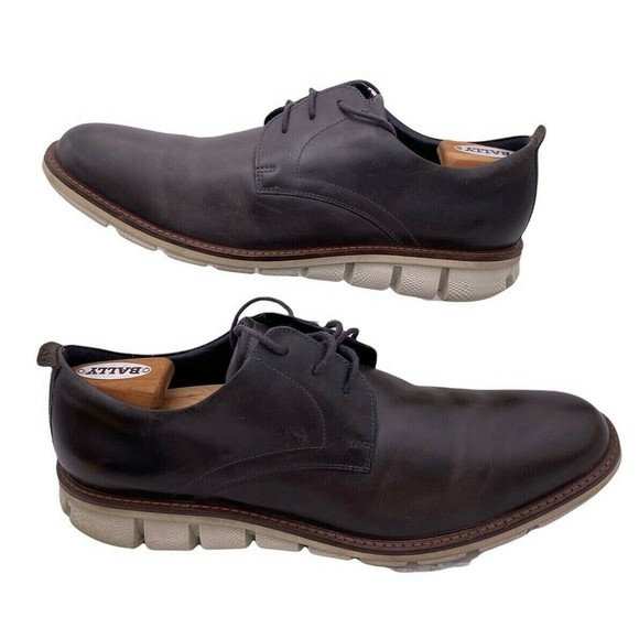 Ecco Shoes Men's 12-12.5 EU 46 Brown Leather Comfort Lace Up Loafer - Picture 6 of 8